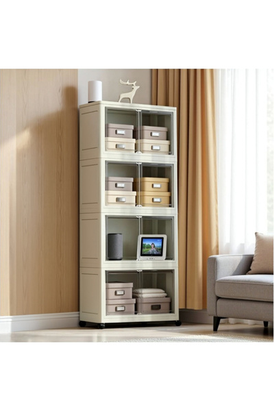 OEM Ντουλάπια δίφυλλα αποθήκευσης 60x34x34 4 τεμάχια 4FLOOR-60CM με ροδάκια