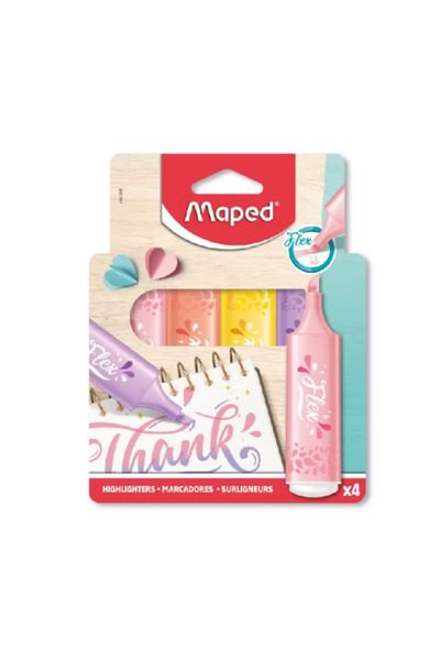 Maped Markere text pastel 4 culori/set (Roz Portocaliu Galben Mov) Pastel G F...