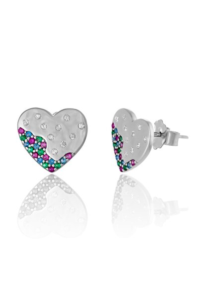 Sonis Silver Cercei din argint 925 rodiat cu cubic zirconia, multicolor - 1.1...