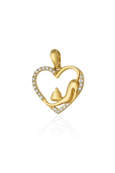 Sonis Silver Pandantiv din aur 585 / 14K cu cubic zirconia, transparentă