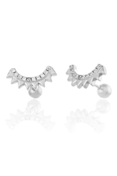 Sonis Silver Cercei din argint 925 rodiat cu cubic zirconia, transparentă - 1...