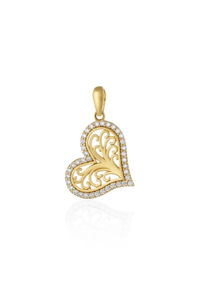 Sonis Silver Pandantiv din aur 585 / 14K cu cubic zirconia, transparentă