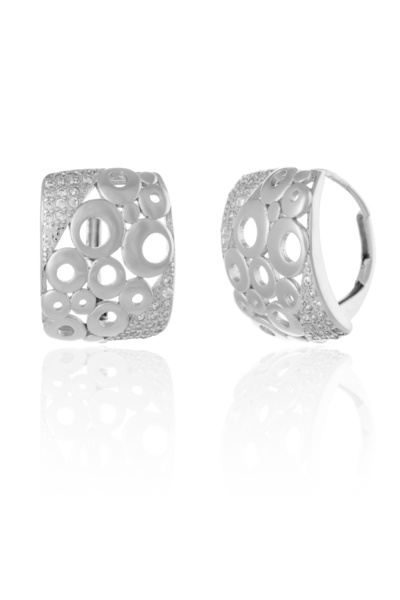 Sonis Silver Cercei din argint 925 rodiat cu cubic zirconia, transparentă - 1...