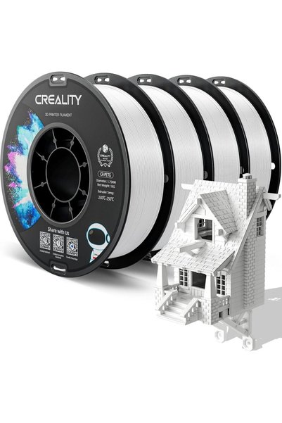 Creality CR-Petg Πακέτο Αξίας 4 κιλά - 4x Λευκό Νήμα Εκτυπωτή 3D Χωρίς Καρούλ...
