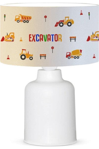 GloboStar® GloboStar Παιδικό Φωτιστικό Τραπεζιού Σχέδιο Εκσκαφέας Μονό Φωτιστ...