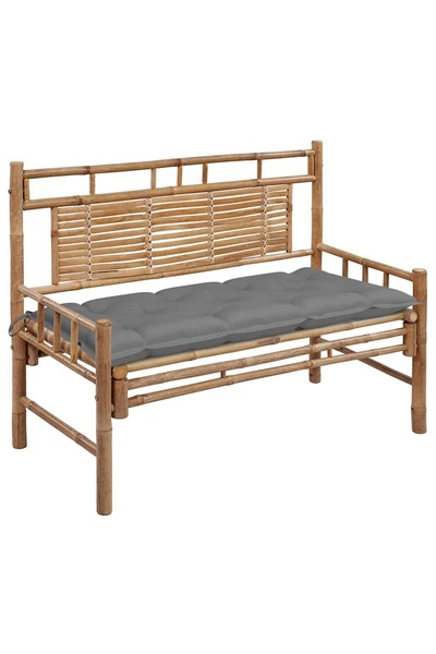 vidaxl Bancă de grădină cu pernă, 120 cm, bambus