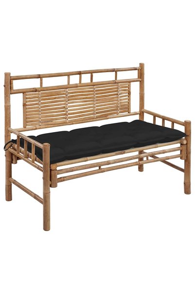 vidaxl Bancă de grădină cu pernă, 120 cm, bambus