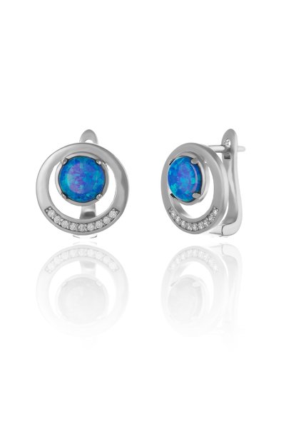 Sonis Silver Cercei din argint 925 rodiat cu opal și cubic zirconia, albastru...
