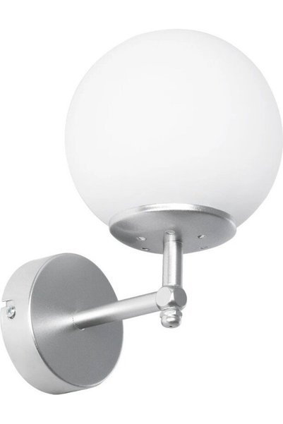 GloboStar® GloboStar Dalph Vintage Απλίκα Τοίχου Μονόφωτη 1 x E27 IP20 Ασημί ...