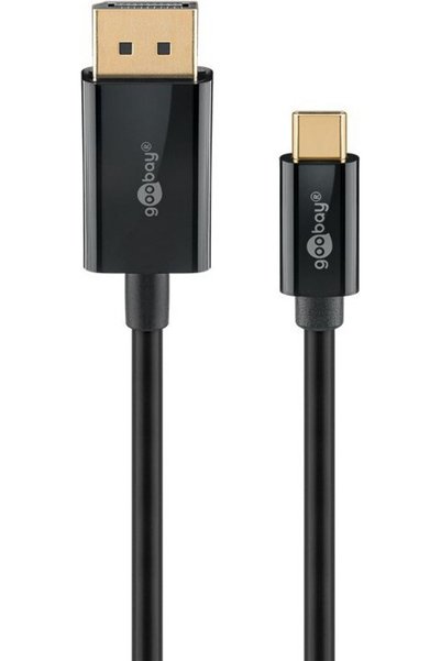goobay Καλώδιο USB-C(TM) σε DisplayPort(TM) 4K στα 60 Hz, 3 μ., Μαύρο - (75706)