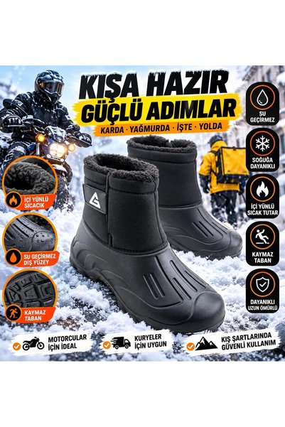 Masal Başdağ Cizme de iarnă pentru bărbați, cu interior de pluș, impermeabile...