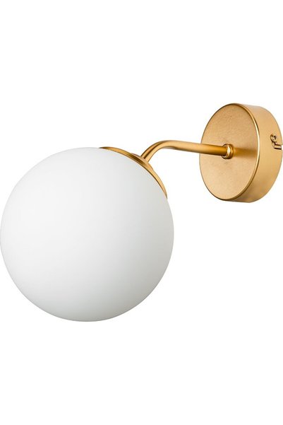 GloboStar® GloboStar Dalph Vintage Απλίκα Τοίχου Μονόφωτη 1 x E27 IP20 Χρυσό ...