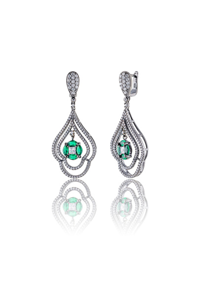 Sonis Silver Cercei din argint 925 rodiat cu zirconia fațetată și cubic zirco...