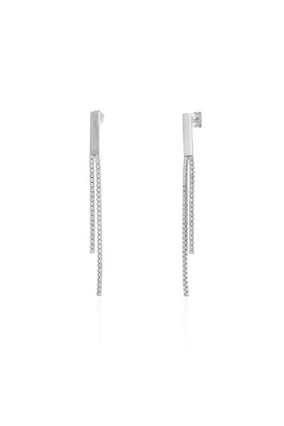 Sonis Silver Cercei din argint 925 rodiat cu cubic zirconia, transparentă - 6...