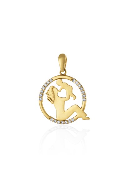 Sonis Silver Pandantiv din aur 585 / 14K cu cubic zirconia, transparentă