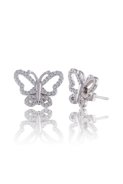 Sonis Silver Cercei din argint 925 rodiat cu cubic zirconia, transparentă