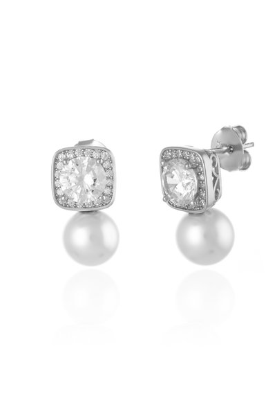 Sonis Silver Cercei din argint 925 rodiat cu zirconia fațetată, cubic zirconi...