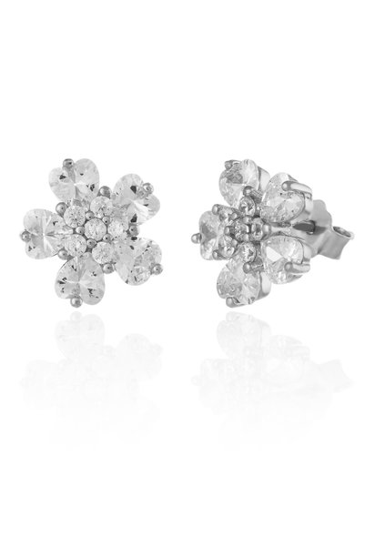 Sonis Silver Cercei din argint 925 rodiat cu zirconia fațetată și cubic zirco...