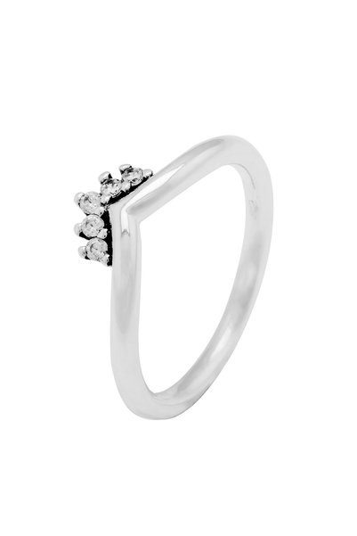 Sonis Silver Inel din argint 925 rodiat cu cubic zirconia, transparentă