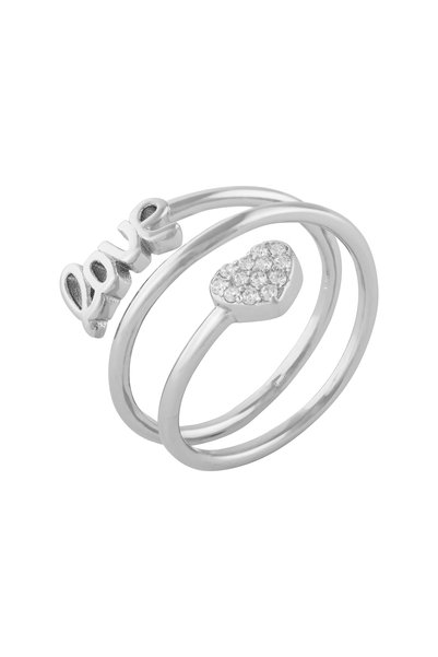 Sonis Silver Inel din argint 925 rodiat cu cubic zirconia, transparentă