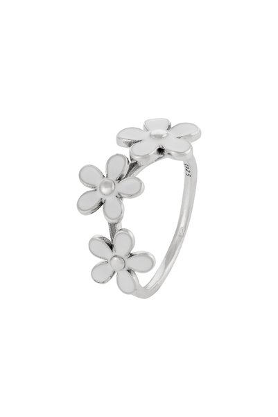 Sonis Silver Inel din argint 925 rodiat cu email, alb
