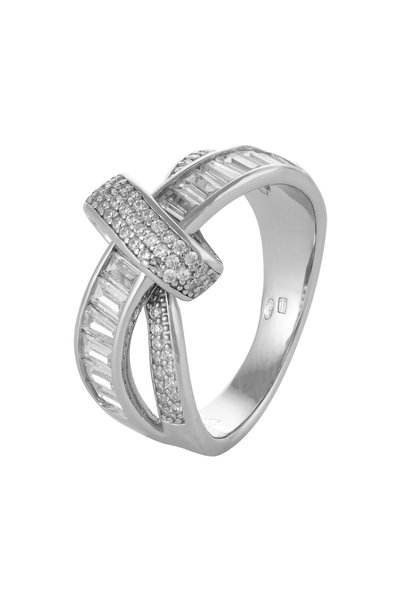 Sonis Silver Inel din argint 925 rodiat cu zirconia fațetată și cubic zirconi...