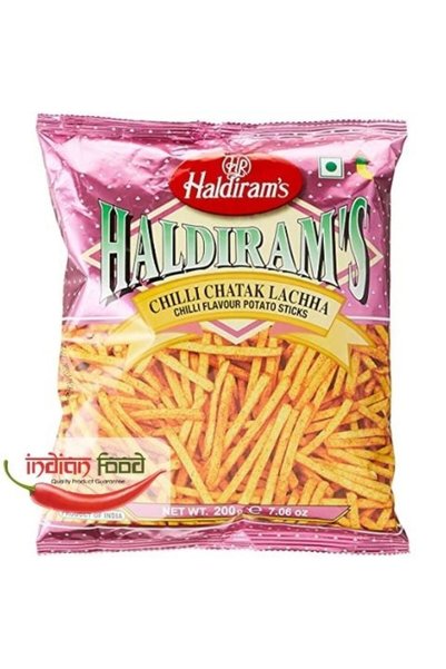 Haldirams HALDIRAM Chilli Chatak Lachha (Batoane de cartofi cu aromă de ardei...