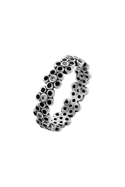 Sonis Silver Inel din argint 925 rodiat cu zirconia fațetată, alb și negru
