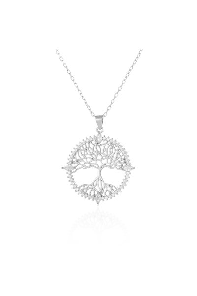 Sonis Silver Lanț cu pandantiv din argint 925 rodiat cu cubic zirconia, trans...