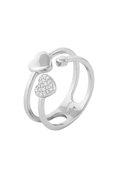 Sonis Silver Inel din argint 925 rodiat cu cubic zirconia, transparentă