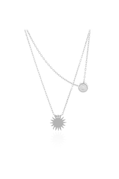 Sonis Silver Lanț din argint 925 rodiat cu zirconia fațetată, transparentă - ...