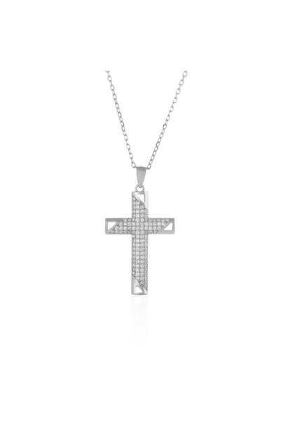 Sonis Silver Lanț din argint 925 rodiat cu cubic zirconia, transparentă