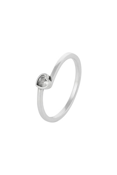 Sonis Silver Inel din argint 925 rodiat cu zirconia fațetată, transparentă