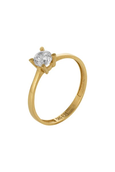 Sonis Silver Inel din aur 585 / 14K cu zirconia fațetată, transparentă