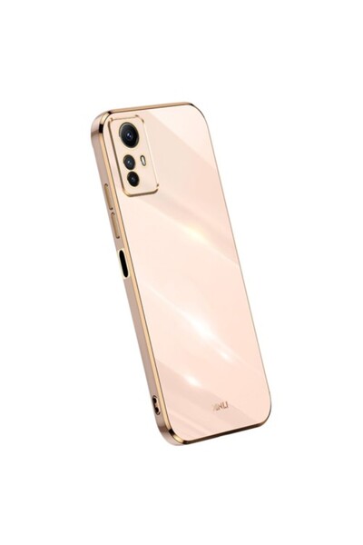 Xinli Θήκη TPU με Χρυσό Πλαίσιο για Xiaomi Redmi Note 12S 4G, Ροζ