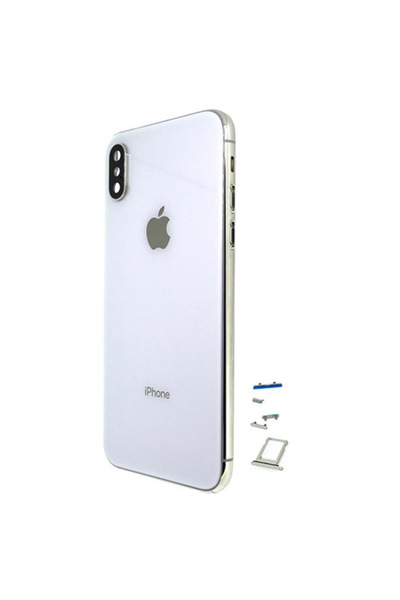 OEM Apple Καπάκι Μπαταρίας με Μεσαίο Πλαίσιο και Πλαϊνά Πλήκτρα για iPhone X,...