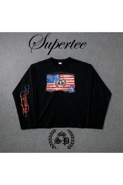 StartMore Harajuka Y2K μακρύ μανίκι T-shirt με τύπωμα 2'5randname X SUPERTEE ...