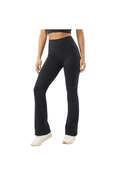 OtherMax Pantaloni Jambiere Damă pentru Yoga Antrenament Sport Elastici Negri M