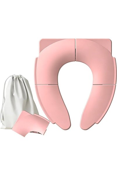 Vixplorn غطاء مقعد مرحاض قابل للطي للأطفال، مقعد مرحاض للسفر مع وسادة سيليكون...