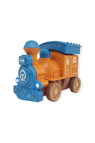 Angel Of Life Toy Train Go with Light and Sound 14cm - Blue - 8068A