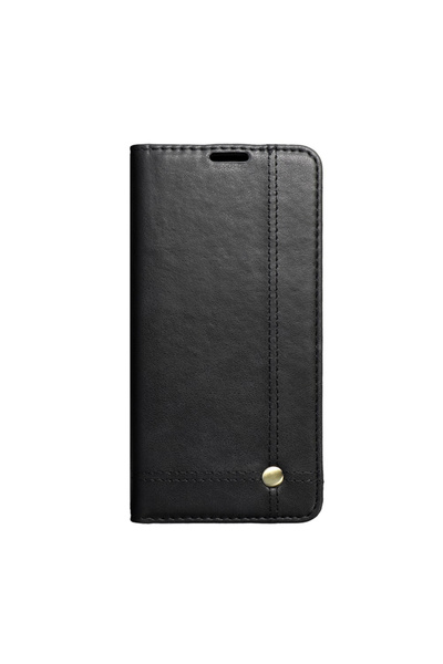 OEM Θήκη Πορτοφόλι Όψης Δέρματος με Βάση για Samsung Galaxy S21 Ultra - Μαύρη
