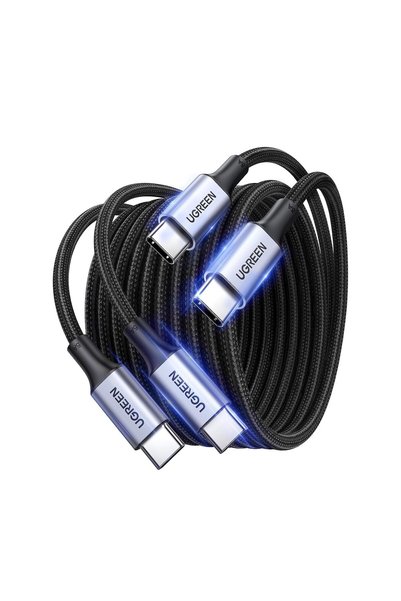 Generic كابل نوع C بطول 2 متر، عبوة من قطعتين، كابل شحن USB C متوافق مع أجهزة...