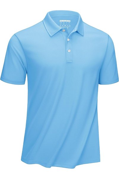 OtherMax Tricou Polo Sportiv Bărbătesc Uscare Rapidă Respirabil Albastru XL