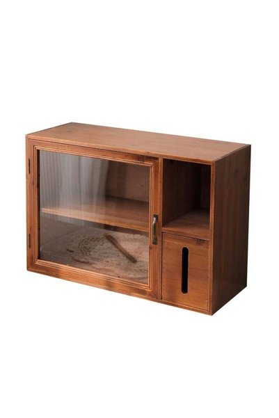 Arabest Storage, Double Vintage Wooden Desktop Cabinet, Display Doors, Organi...