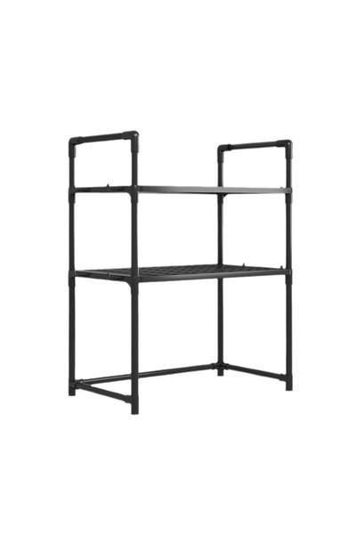 Generic Brand Expandable Kitchen Shelf, Double Rack for Pots and Utensils, Bl...