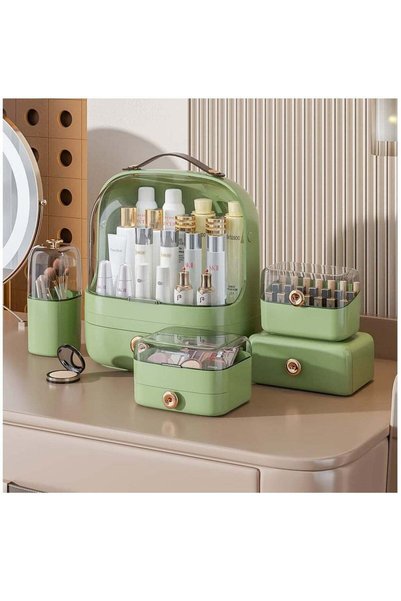 Arabest Makeup Organizer, 5-in-1 Box, Skincare Organizer with Drawer, Waterpr...