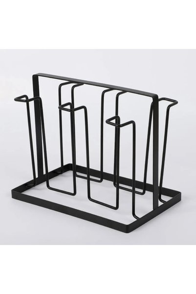 Generic Brand Black Metal Dish Rack, Kitchen Shelf, Steel