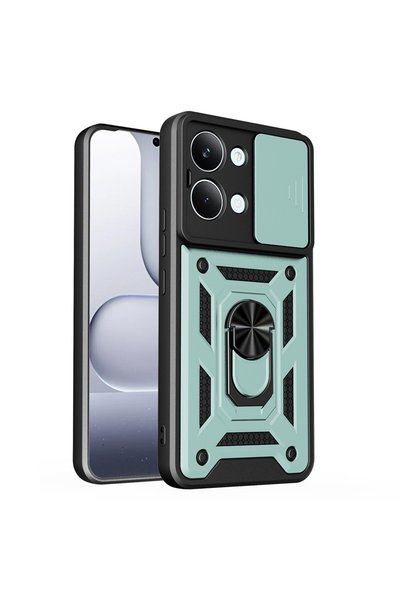 OEM Υβριδική Θήκη με Μαγνητικό Δαχτυλίδι για Xiaomi Poco X8 Pro Max 5G - Πράσινη