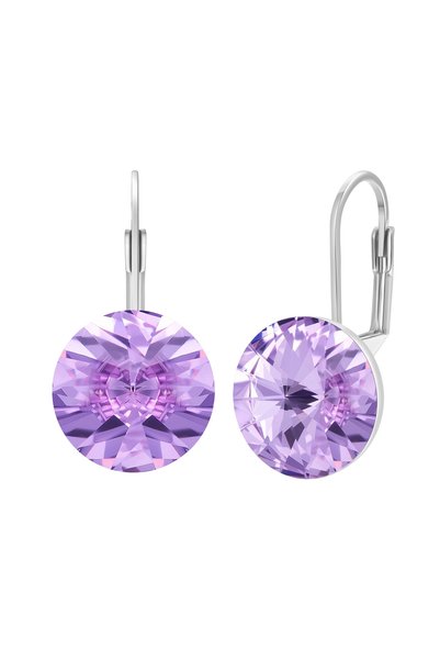 Lulu & Jane Modeschmuckohrcreolen Creolen Glas violett
