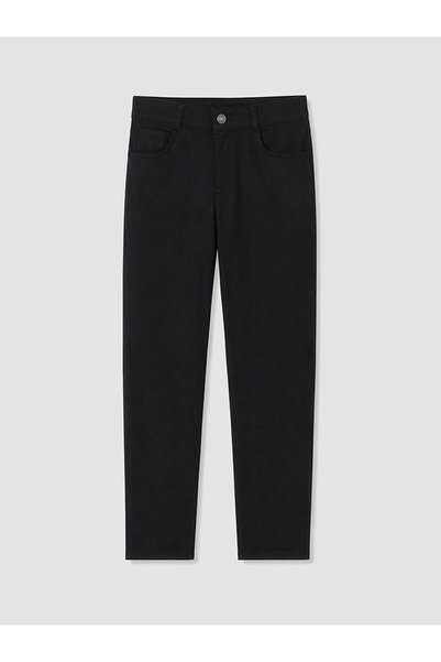 LC Waikiki Lcw Kids Black Slim Fit Boy Gabardine Trousers with Nevavm Difference